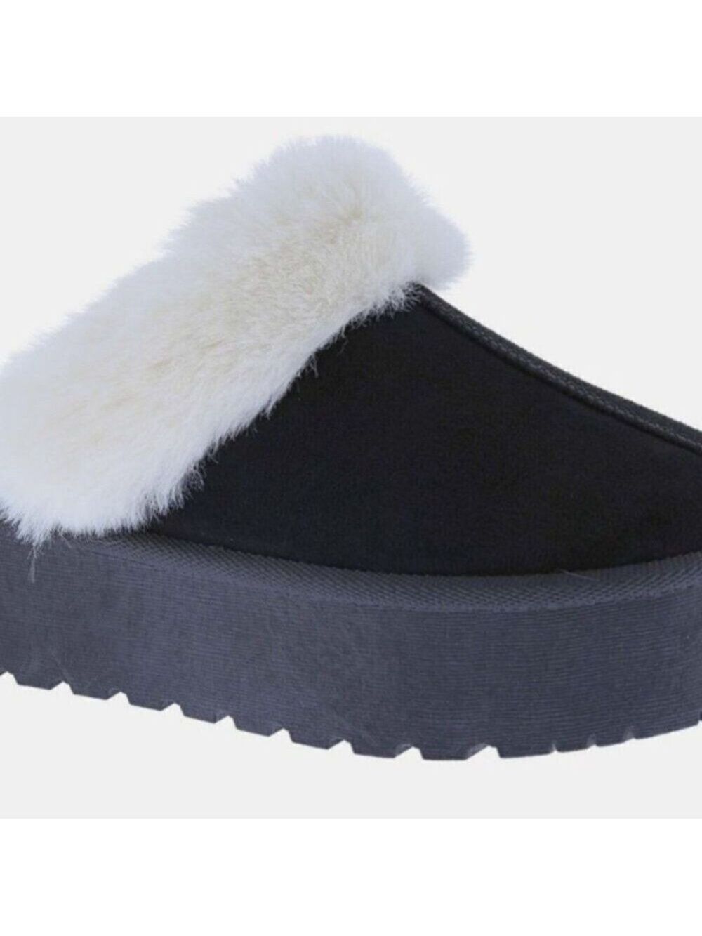 🆕️Super Comfy Thick Bottom Fur Trim Snow Slippers c2-s1-66 - Picture 3 of 3